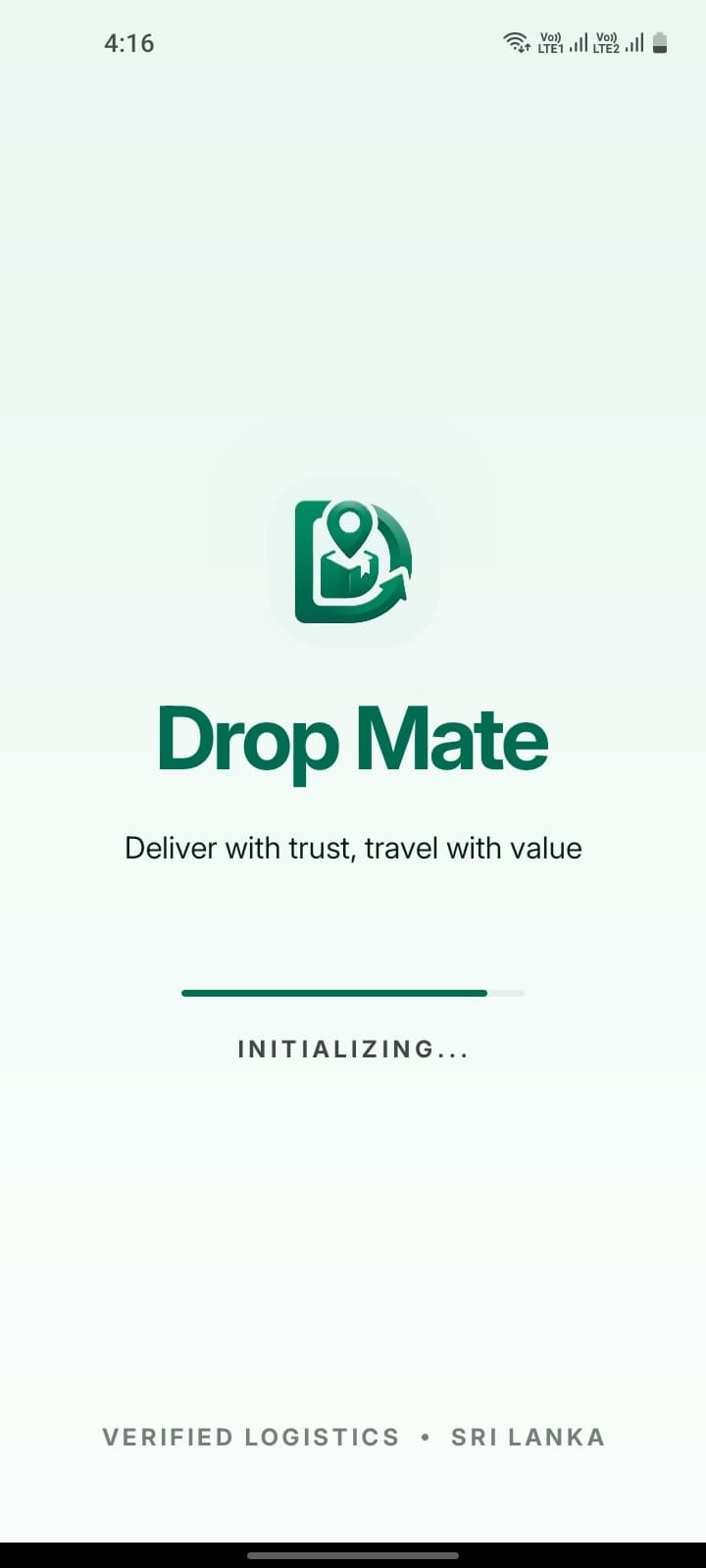 DropMate App Screen 1